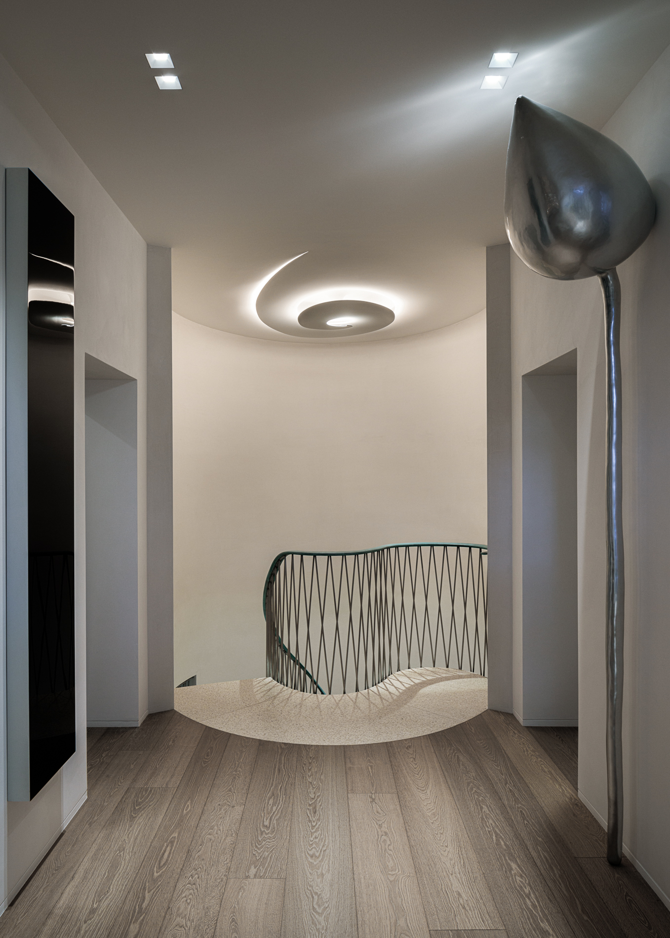 Crafted for this London duplex apartment that respectfully integrates with the Georgian building's architecture. Bespoke Craftsmanship by William Garvey Bespoke furniture maker