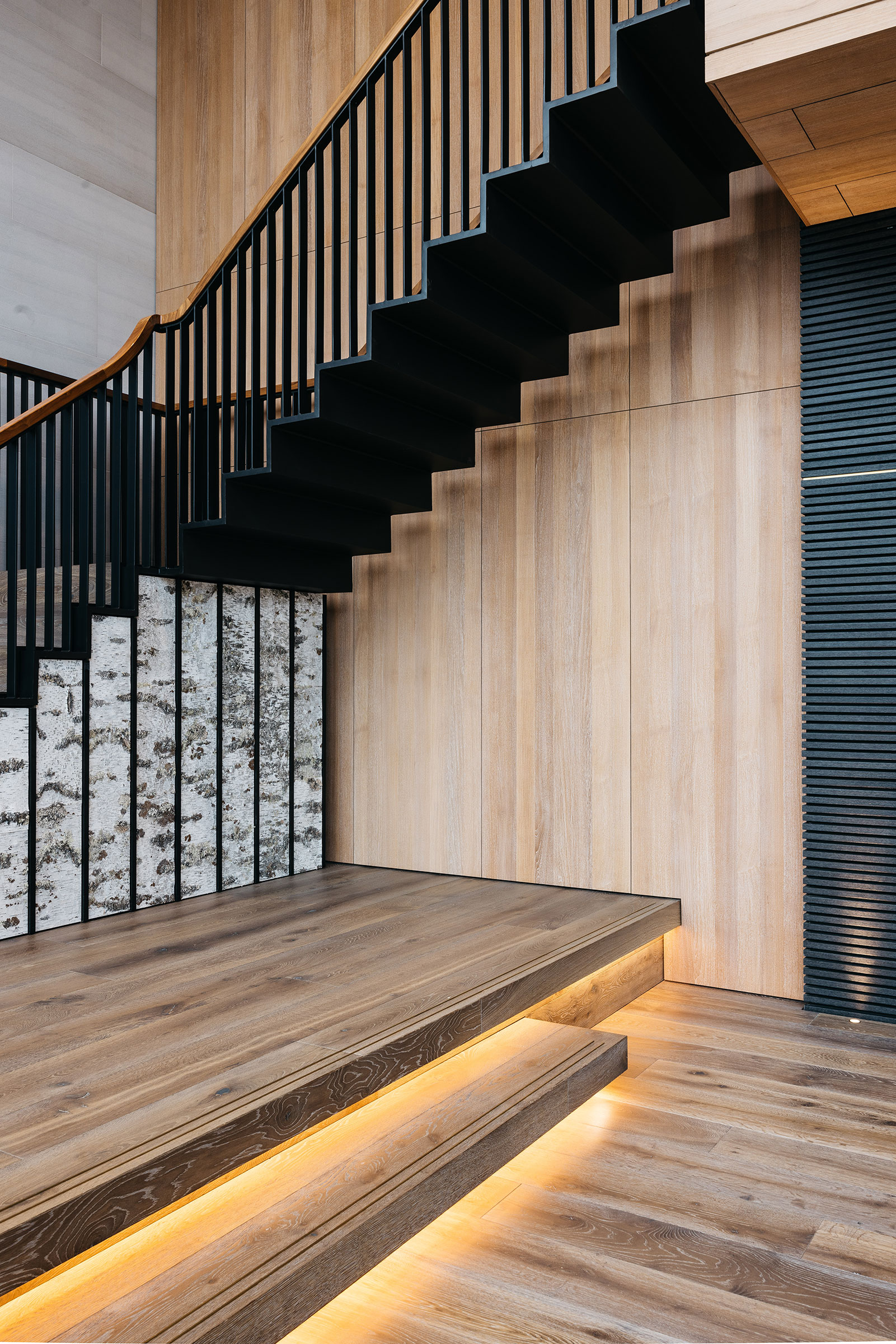 Bespoke wall panelling furniture and architectural joinery for the headquarters of a company in the Isle of Man by William Garvey bespoke furniture maker designer