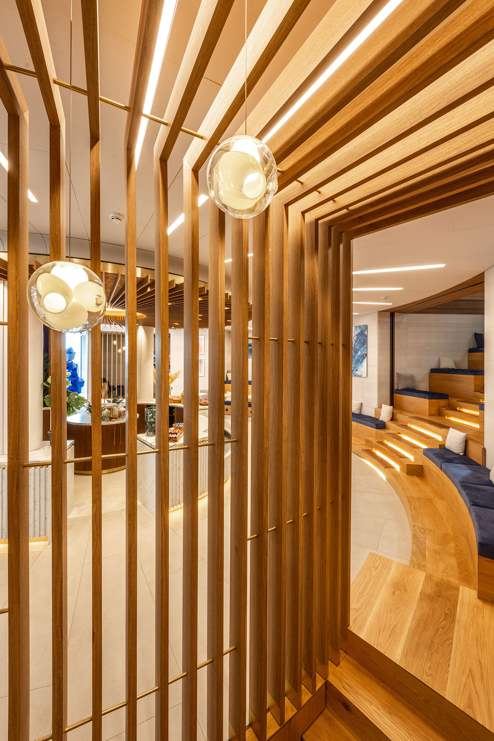 Bespoke furniture and architectural joinery for the headquarters of a company in the Isle of Man by William Garvey bespoke furniture maker designer