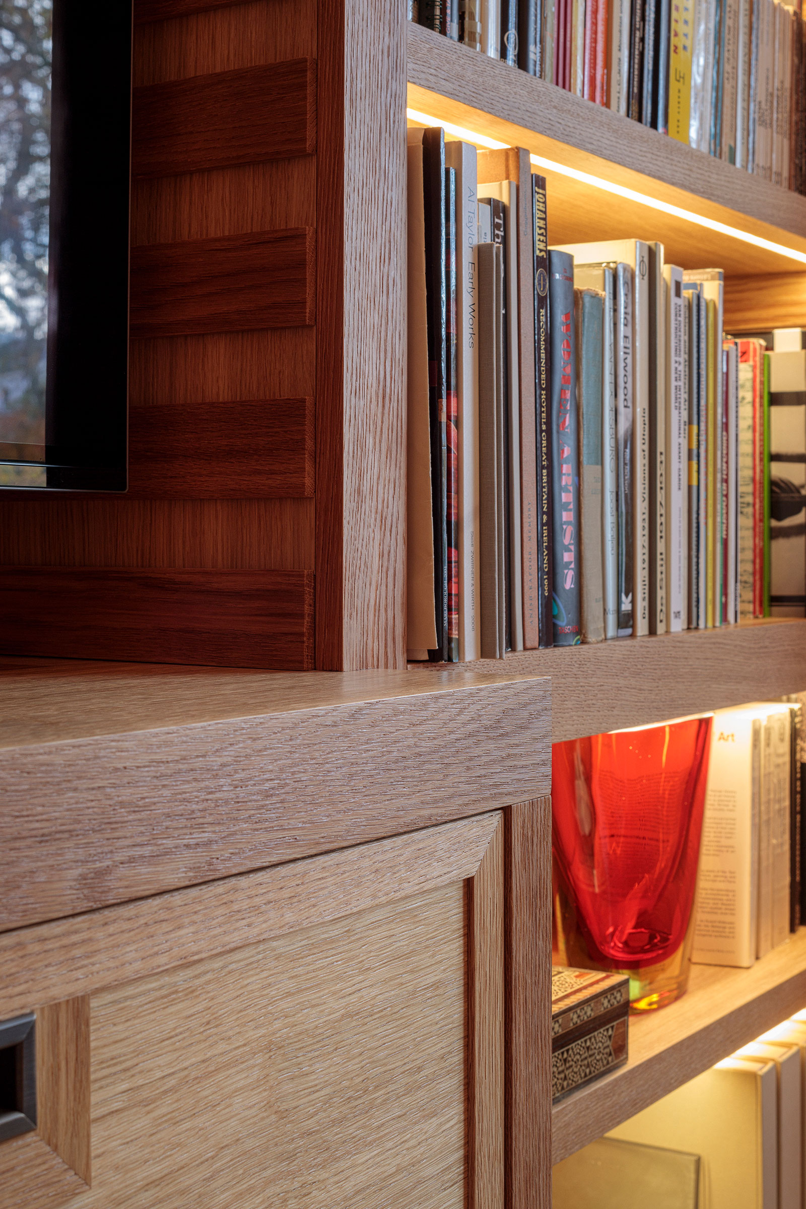 Crafted for this London duplex apartment that respectfully integrates with the Georgian building's architecture. Bespoke Craftsmanship by William Garvey Bespoke furniture maker