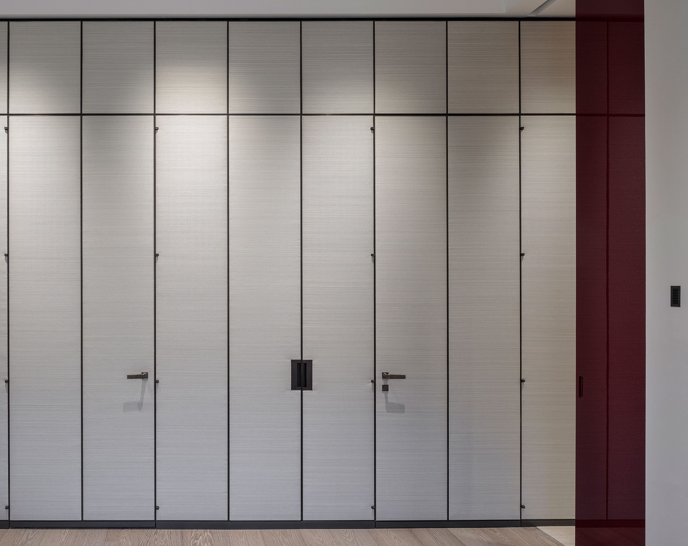 Bespoke horsehair panelling crafted by a local artisan overseen by our project managers and design team. Crafted for this London duplex apartment that respectfully integrates with the Georgian building's architecture. Bespoke Craftsmanship by William Garvey Bespoke furniture maker