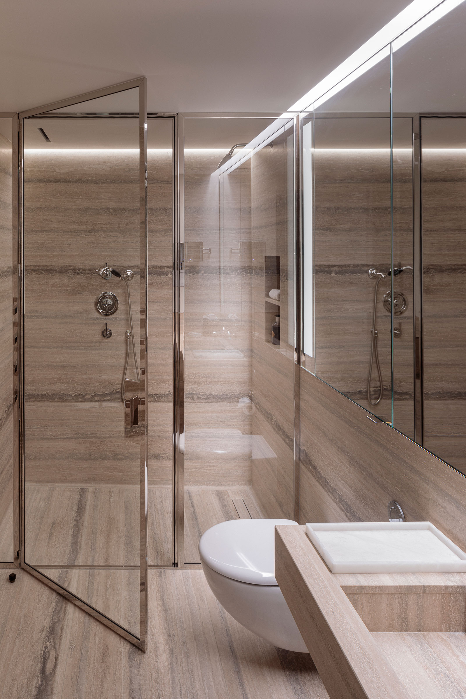 Crafted for this London duplex apartment that respectfully integrates with the Georgian building's architecture. Bespoke Craftsmanship by William Garvey Bespoke furniture maker