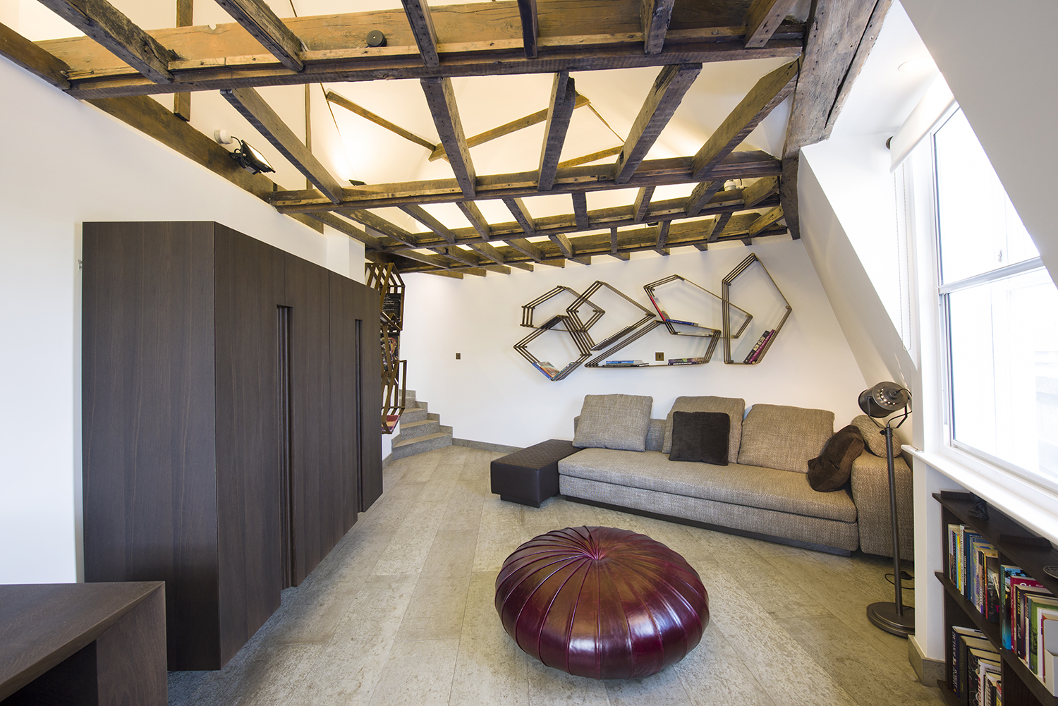 Bespoke kitchen island, bedroom joinery and furniture for a penthouse in bath all by William Garvey furniture designers and makers