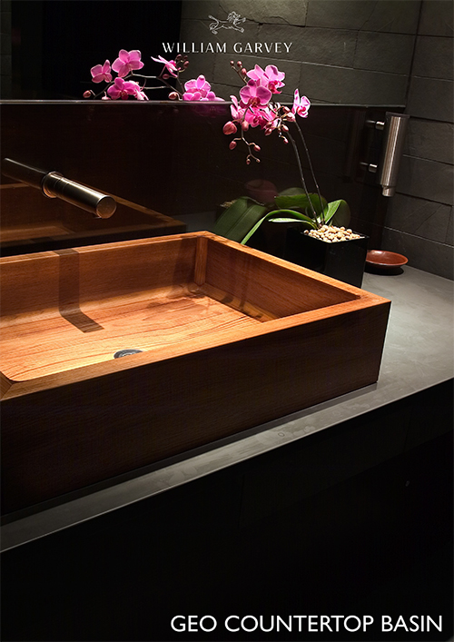 William Garvey waterproof wood Geo Countertop Basin data sheet literature brochure